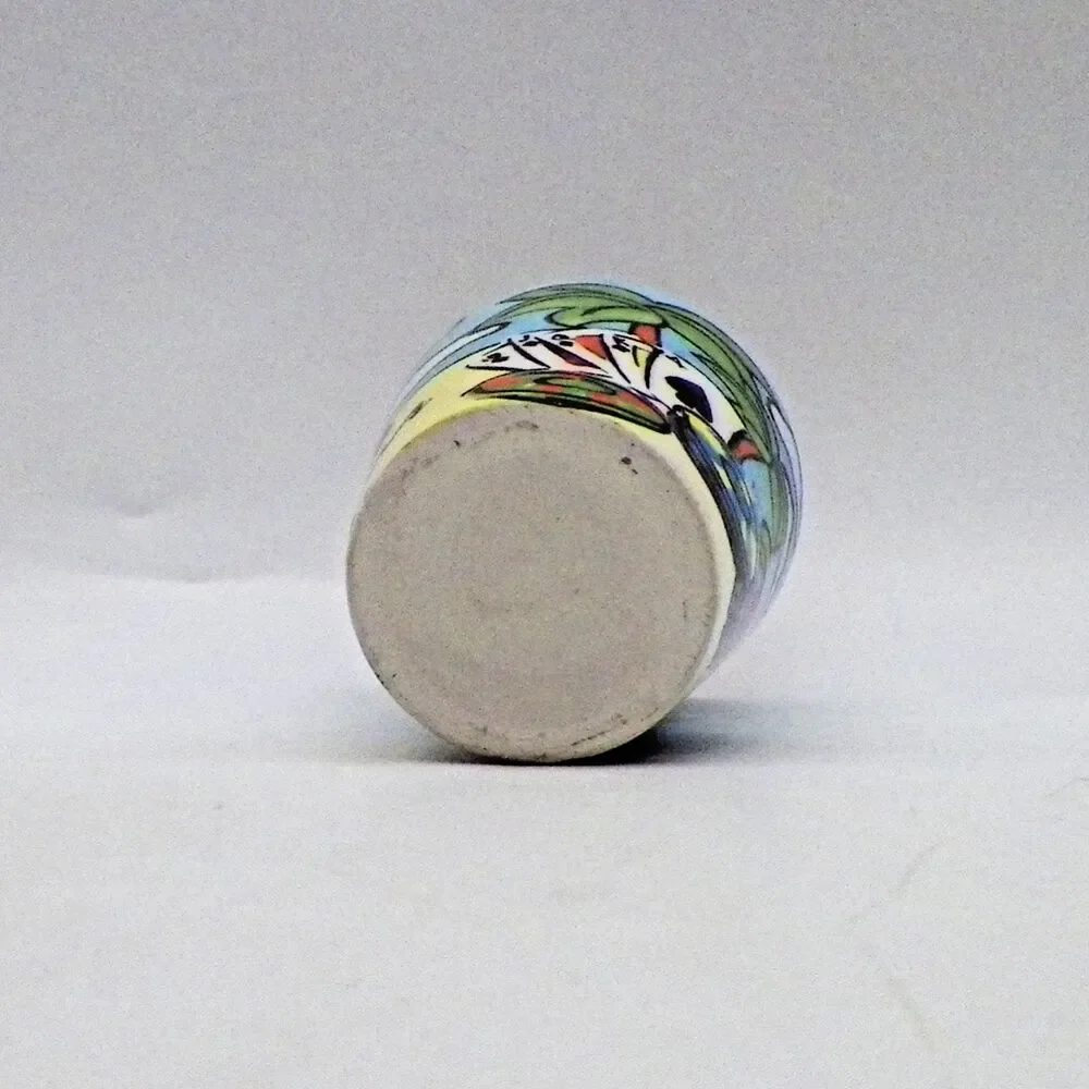 Las Vegas Ceramic Shot Glass Desert Red Sun Dice Cards Poker Chip Roulette Wheel